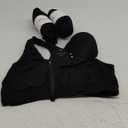 Women's Zip Front Sports Bra Wireless Post-Surgery Bra Active Yoga Sports Bras (3X-Large, 3 Pack Black)