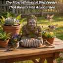 2026 New Extra Large Bigger Bigfoot Bird Feeder for Outdoors - Hand-Painted Garden Sculpture & Wild Bird Feeder, Large Capacity with Hidden Hook, Unique Gift for Bird Loverse