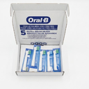 OralB CrossAction Electric Toothbrush Replacement Brush Heads, Black, 4 Count + 1 Sensitive White