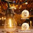 addlon LED Outdoor String Lights 24FT with Edison Vintage Shatterproof Bulbs and Commercial Grade Weatherproof Strand - ETL Listed Heavy-Duty Decorative Cafe, Patio, Market Light