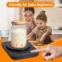USHYMJT Sourdough Starter Warmer  Precision Temperature Control (70-100F, 1F Adjustable) with 12H Timer, Auto Shutoff & Waterproof Thermometer | Compact, Energy-Efficient Design for Home Bakers