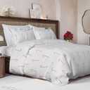 Christmas Duvet Cover Queen Size Set - Extra Soft Queen Duvet Cover with 2 Pillow Shams - Holiday Xmas Bedding with Zipper Closures & Ties - Comfy, Snug & Cozy Breathable Bed Set - 90 x 90 in, Candy Cane