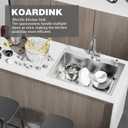 30x22 Inch Stainless Steel Kitchen Sink - Drop In Single Bowl Topmount Modern Large Kitchen Sink With SS Grid, Colander,Drain Strainer Set Compatibility With Various Kitchen&Bar Style