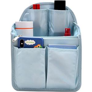 HOYOFO Mini Backpack Organizer Insert Small Shoulder Bag Divider for Rucksack Purse Lightweight Nylon, Light Blue (7.7x4.3x10.6 Inch (Pack of 1))