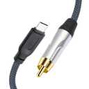 3FT USB c to Coaxial Cable Male Type-c to Digital coaxial Audio Interface Adapter, It can Output 32-bit/384kHz Digital Audio Signals for dac amp Sound Preamp Amplifier