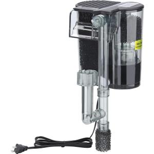 hygger Hang On Back Aquarium Filter, Small Fish Tank Filter Waterfall Filtration System, Adjustable Water Flow with Surface Skimmer, Replaceable Sponge Quiet Hanging Filter for Tank Up to 5 Gal