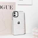 NITITOP Compatible for iPhone 11 Case Cute Flower Floral Clear for Women Girl Ultra Slim Crystal Shockproof Soft TPU Anti-Yellow Protective Phone Cover - White