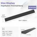 Henka 2" Rise Threshold Ramps for Doorways, Wheelchair Ramp for Home Steps, Door Threshold Ramp with Anti-Slip Surface (Color: Black, Size: 39x4.72x2in)