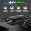 54.6V 2A Fast Charger 7 in 1 Plugs for 48V Lithium Batteries, Universal Power Adapter for 48V-54.6V Lithium Batteries