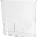 Anyoifax Small Trash Can Slim Garbage Can 3 Gallon Waste Basket Trash Bin Container for Bathroom, Bedroom, Living Room, Kitchen, Office, Colleg Dorm - Clear