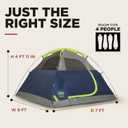 Coleman Sundome Camping Tent with Rainfly, 4 Person Tent Sets Up in 10 Mins, Weatherproof Shelter for Camping, Festivals, Backyard, Sleepovers, & More