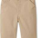 French Toast Girls Adaptive Bermuda Shorts with Hook and Loop Closure (Beige)