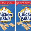 CHICKEN IN A BISKIT Original Baked Snack Crackers, Lunch Snacks, Family Size, 12 oz (Pack of 2), BB march 8 2026