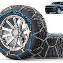 Snow-Chains Easy Install Tire-Chains, One-Pull Fit Heavy-Duty Tire Snow Chains for Pickup Trucks & SUVs Off-road, Emergency Tire Traction Car Tires 265 275 285 295 305 315 - Set of 2 (SCRV275)