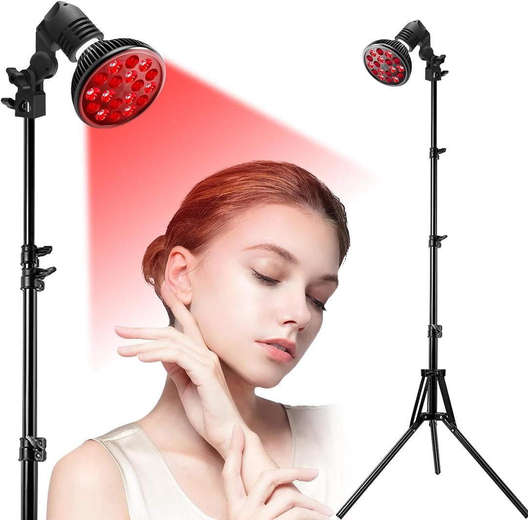 Red Light Therapy Lamp for Body and Face Use, 660nm Red Light and 850nm Near Infrared Light Combo, 36W Red Light Therapy Device with Stand (15-61in)