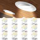 Amico 12 Pack 6 Inch 5CCT Gimbal LED Recessed Ceiling Light, 360&90 Adjustable Eyeball Directional Can Lights, Dimmable Retrofit Wafer Downlight with Jbox, 12W 1200LM CRI90+, White, ETL&FCC
