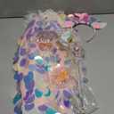 Princess Dress Up Toys Princess Dress Up Clothes Rainbow Mermaid Cape Kit 9 Pcs Gift Set for Little Girls 3-8 Years (1 - Rainbow Pink)