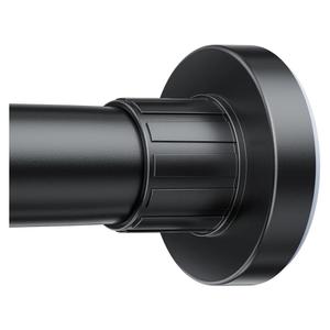 Shower Curtain Rod 32-80 Inch Adjustable - 1 Inch Diameter Heavy Duty No drill Spring Tension Shower Rod, Non-Slip Rustproof Telescopic Rod for Bathroom, Black