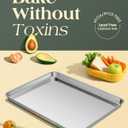 Baking Sheet Set of 2, Commercial Grade Stainless Steel Cookie Sheets for Baking, 18 x 13 Inch Thicker Large Baking Pans Oven Tray, Warp Resistant Nonstick Half Sheet Pan, Nontoxic & Heavy Duty