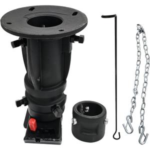 5th Wheel to gooseneck Adapter Camper Hitch Coupler 12"-16" C5G1216 Fifth Wheel to Gooseneck Coupler Towing Adapter Safety Chain Fits for Camper RV Trailer