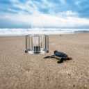 Toyvian Mini Turtle Water Feeder Stainless Steel Splash-Proof Reptile Feeding Basin 4.5 Inch Compact Water Dispenser for Land Turtles and Small Reptiles