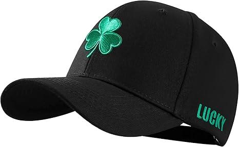 Shamrock Baseball Cap for Men & Women, Lucky Hat, Adjustable Fit, for Irish Clover Accessories, St Patricks Day Hat