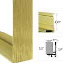 ARTGOW Metal Floating Frame for 32"x48" Canvas Oil Paintings, DIY Canvas Frame with 1.5" Deep, Floater Frames for Prints Wall Art/Portrait/Landscape Living Room Bedroom Kitchen Decor (Gold)