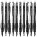 Aozora Erasable Pens Click Fine Point 0.7 mm Retractable Erasable Gel Pens for Completing Sudoku and Crossword Puzzles 12 Pack (Black)