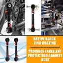 Adjustable Front Sway Bar Quick Disconnects for Jeep Wrangler TJ 1998-2006 & Cherokee XJ 1984-2001, Stabilizer Bar End Links for 2.5"-6" Lift, 2PCS Off-Road Suspension Links