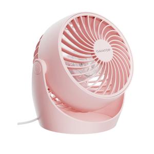 Gaiatop Desk Fan, 5-Inch Portable Electric Table Desktop Air Circulator Fans, Small but Powerful with 3 Speed 360° Adjustable Tilt for Cooling Home Dorm Office Bedroom Bathroom Kitchen, Pink