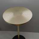 Round Side Table, Small Drink Table for Small Spaces, Modern Accent End Table with Metal Leg for Living Room, Bedroom, Corners, and Office 