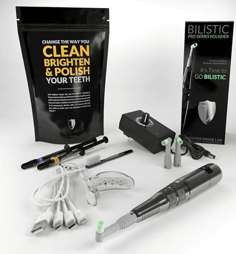 Bilistic Pro-Series Tooth Polisher and Teeth Whitening Power Pack LED Light