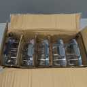 M MCIRCO [5-Pack, 36 oz] Glass Meal Prep Containers 3 Compartment with Lids, Glass Lunch Containers,Food Prep Lunch Box,Bento Box,Microwave, Oven, Freezer, Dishwasher (4.5 Cups) (Gray)