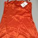 Vidiva Womens Sexy Elegant Satin Sleeveless Square Neck Adjustable Straps Lace Up Corset Mini Dresses for Party Cocktail Birthday Wedding Guest Red-Medium