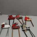 Leinuosen 6 Pcs Reindeer Christmas Decoration Standing Christmas Reindeer Decor Plush Swedish Elk Figurines Xmas Sculpture Deer for Home Indoor Office Holiday Decor