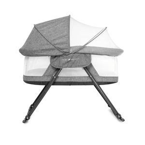 Baby Delight Slumber Deluxe Rocking Bassinet, Portable Baby Bassinet, Removable Canopy, Charcoal Tweed