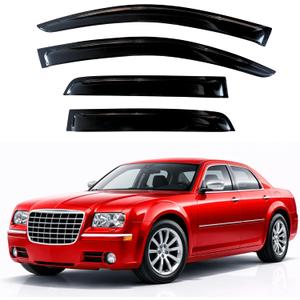 KPY Rain Guards Fit for 2005-2010 Chrysler 300, Out-Channel Window Visors Vent Wind Deflectors 4PC, Car Accessories for 05-08 Dodge Magnum