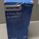 HOMFINE Cooling Blankets for Hot Sleepers - Summer Blanket Thin Lightweight Breathable Soft Double Side Enhanced Cooling for Bed Couch Sofa, Keep Cool for Night Sweats (Black, 90 x 90 inches)