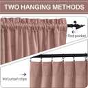 StangH Pink Velvet Curtains 90 inches Long, Nursery Girls Bedroom Privacy Window Drapes Room Darkening Home Decoration for Living Dining Room/Spa/Office, W52 x L90, 2 Panels