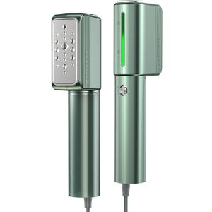 Jack  Rose Travel Steamer For Clothes,110-230V,0.9Ib Light,9 * 2.6in Small Mini Travel Size,Steamer Iron 2 in 1,15s Heat-Up,Ceramic Heat Panel,For Global  Europe Traveling (Green)