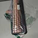 HotFox Wireless Keyboard and Mouse Combo, Full-Size Retro Typewriter Keyboard with Round Keycaps, Ergonomic Design for Windows PC, Home and Office Use -Red