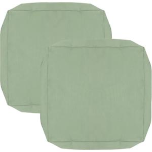 Oslimea Outdoor Cushion Covers Replacement 24x24 Waterproof Patio Furniture Cushion Seat Cover 2 Pack Removable Chair Pads Cover for Deep Seat Back Cushion, Sage Green
