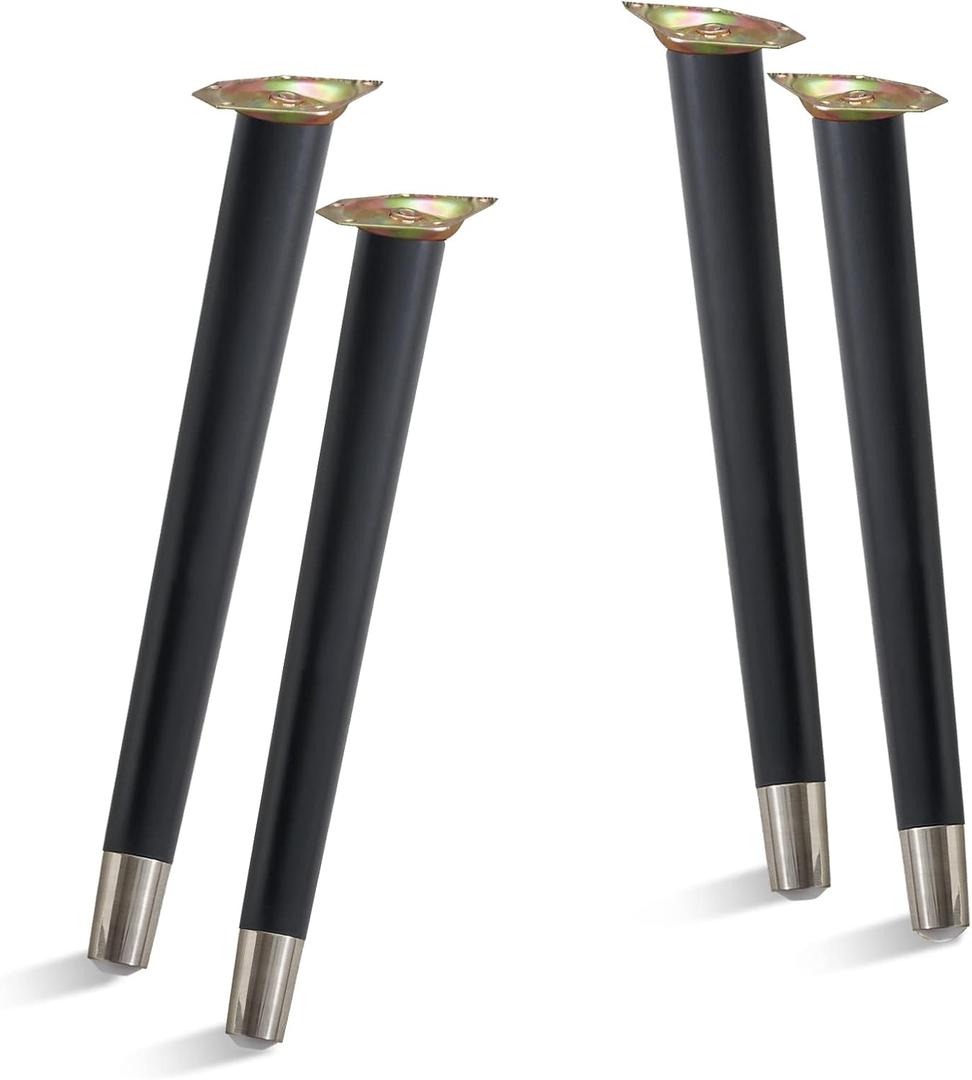 TEMI 16" Wood Table Legs  Premium Set of 4 Wooden Furniture Legs for Desk, Coffee Table, Bench, Chair, Dresser, Bed, and Cabinet  Strong, Durable and Easy to Install