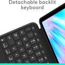 Logitech Combo Touch iPad Air 11-inch (M2, M3 & M4), iPad Air (5th gen) Keyboard Case - Detachable Backlit Keyboard with Kickstand - Midnight Black