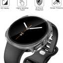 Misxi 2-Pack Hard PC Case with Tempered Glass Screen Protector for Samsung Galaxy Watch 8 40mm, Overall Protection Anti-Slip Scratch-Resistant Cover for Galaxy Watch8, Transparent