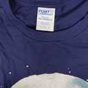 Arctic Grey Timber Wolf Under The Moon & Stars Design Long Sleeve T-Shirt, Large