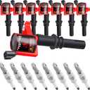B4B BANG 4 BUCK Set of 8 Ignition Coil Pack DG511 & Spark Plugs SP546 SP515 Compatible with 5.4L Ford Expedition F150 F250 F350 Super Duty Lincoln Navigator Mark LT (Straight Boot)