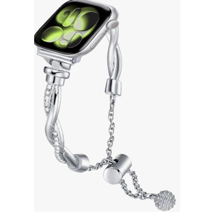 BDJXCUSA for Apple Watch Bands for Women Silver, Bling Metal Strap for Apple Watch Series 11,10 42mm, Slim Stainless Steel Replacement for iWatch 9,8,7,6,5,4,3,2,1,SE,SE 2nd,38mm,40mm,41mm