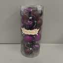 Valery Madelyn Christmas Tree Decorations Ornament Set Decor, 24ct 2.36 Inches Purple Shatterproof Christmas Ball Ornaments Hanging Xmas Holiday Party Decor