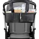Skip Hop Ultimate Stroller Organizer Universal Fit with Adjustable Straps, Magnetic Flaps and Convertible Design That fits 40 oz. Tumblers, Black